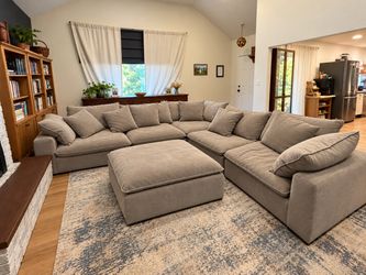 Large Modular Sectional Sofa with Ottoman
