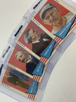 1961 Fleer Baseball Greats #1 Baker, Ty Cobb, Wheat  #4 Cap Anson #11 Mordecai Brown #18 CHARLES COMISKEY 