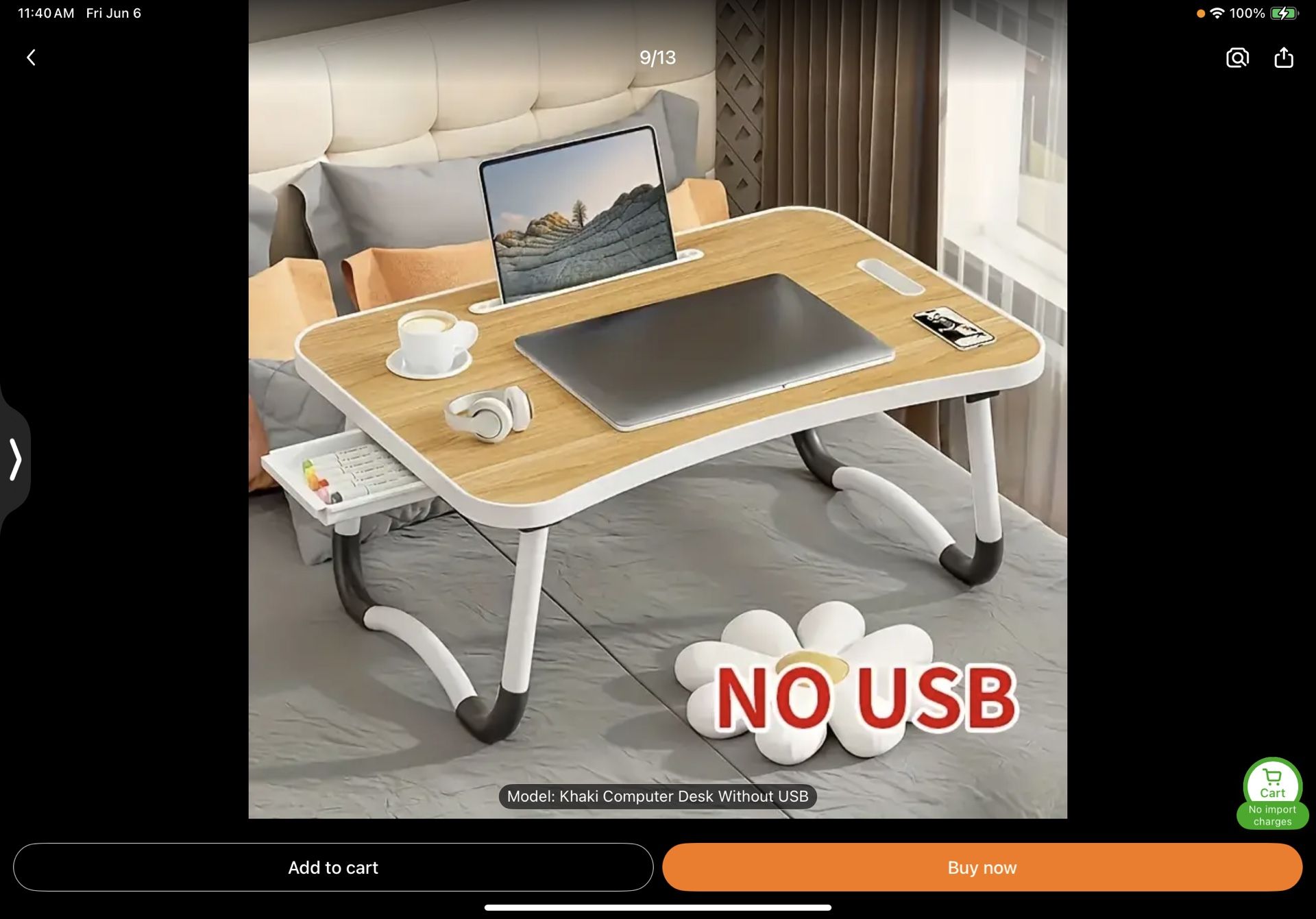New In Box! Multi Functional Extra large Laptop Desk! *****yes It’s available*****