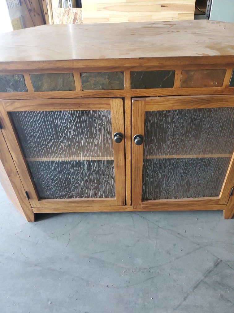 Solid Wood TV Stand With Boolcase 