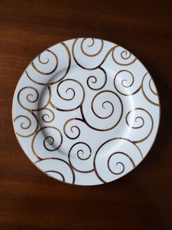 Pier One Gold Swirl Salad Plates x 8