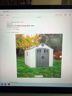 Lifetime 8x10 Outdoor Storage Shed Gray