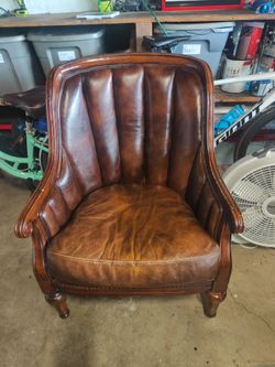 Free Brown Leather arm chair