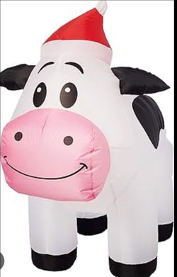 Gemmy Airblown inflatable Christmas cow