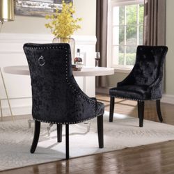 1 Chair Black Velvet New   Delivery 🚚 
