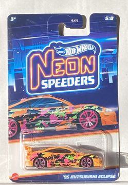Hot Wheels Neon Speeders – ’95 Mitsubishi Eclipse – Mint Carded!