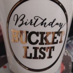 Ceramic Birthday Bucket List change holder