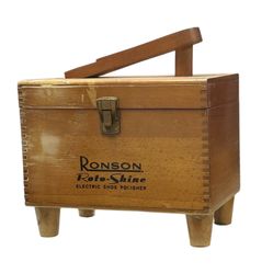 Ronson Roto-Shine Electric Shoe Polisher Kit In Wood Case Tested / USA / 60s