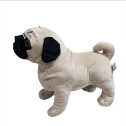 boni Realistic Pug Plush 12" Stuffed Animal Fawn Cute Funny Adorable Puppy Dog