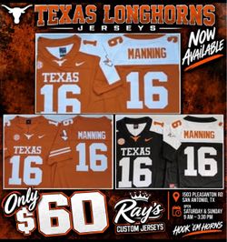 Texas Longhorns Manning #16 Football Jersey