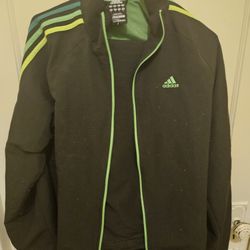 Adidas Clima365 Tracksuit - Black & Green - Size S