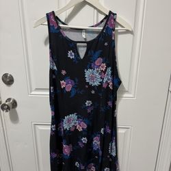 Mudd Black Blue Pink Cut Out Dress. Women’s Size XL