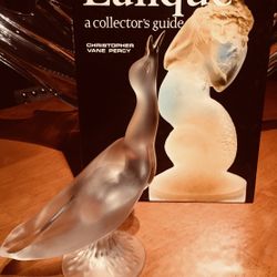 LALIQUE FRANCE FROSTED CRYSTAL DAPHNIS SEAGULL - SIGNED Valued Over $300