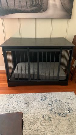 Small to medium Wooden Dog Crate Furniture with Cushion