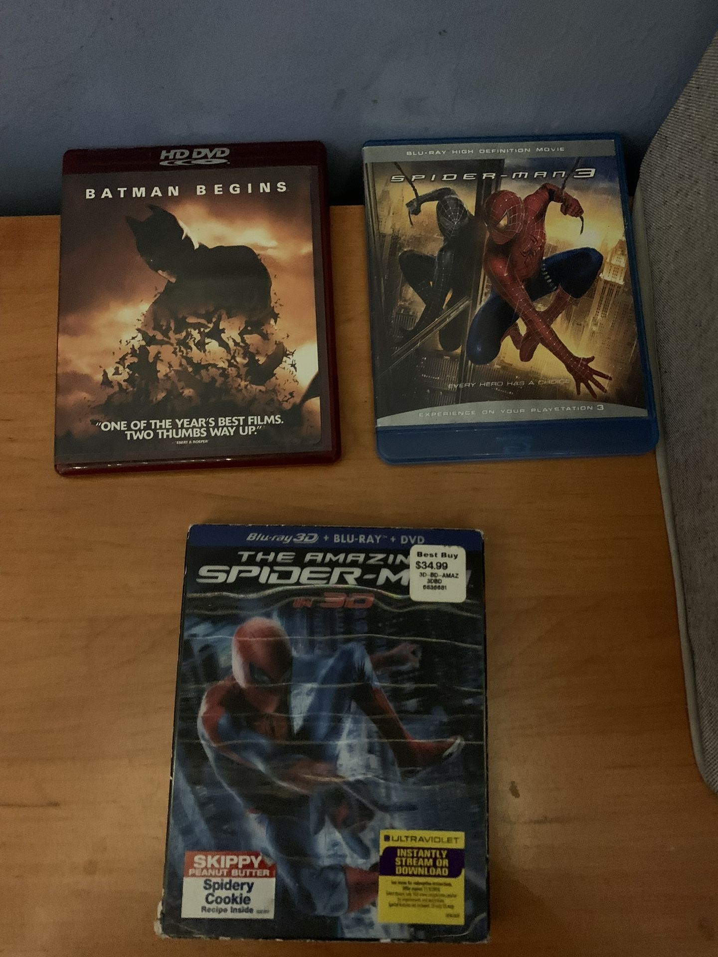 Spider-Man 3, The Amazing Spider-Man, Batman Begins