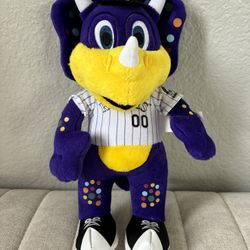 MLB  Dinger Colorado Rockies Mascot Plush Stuffed Animal Dinosaur Triceratops