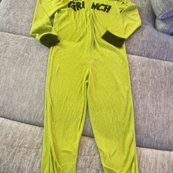 Kids Grinch Fleece Onesie Pajamas