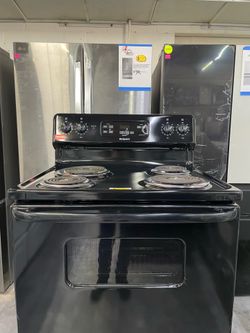 Black Hotpoint Electric Coil Stove