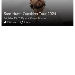 SAM HUNT: Outskirts tour