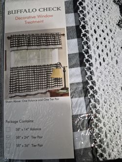 Buffalo.
Checker kitchen curtains