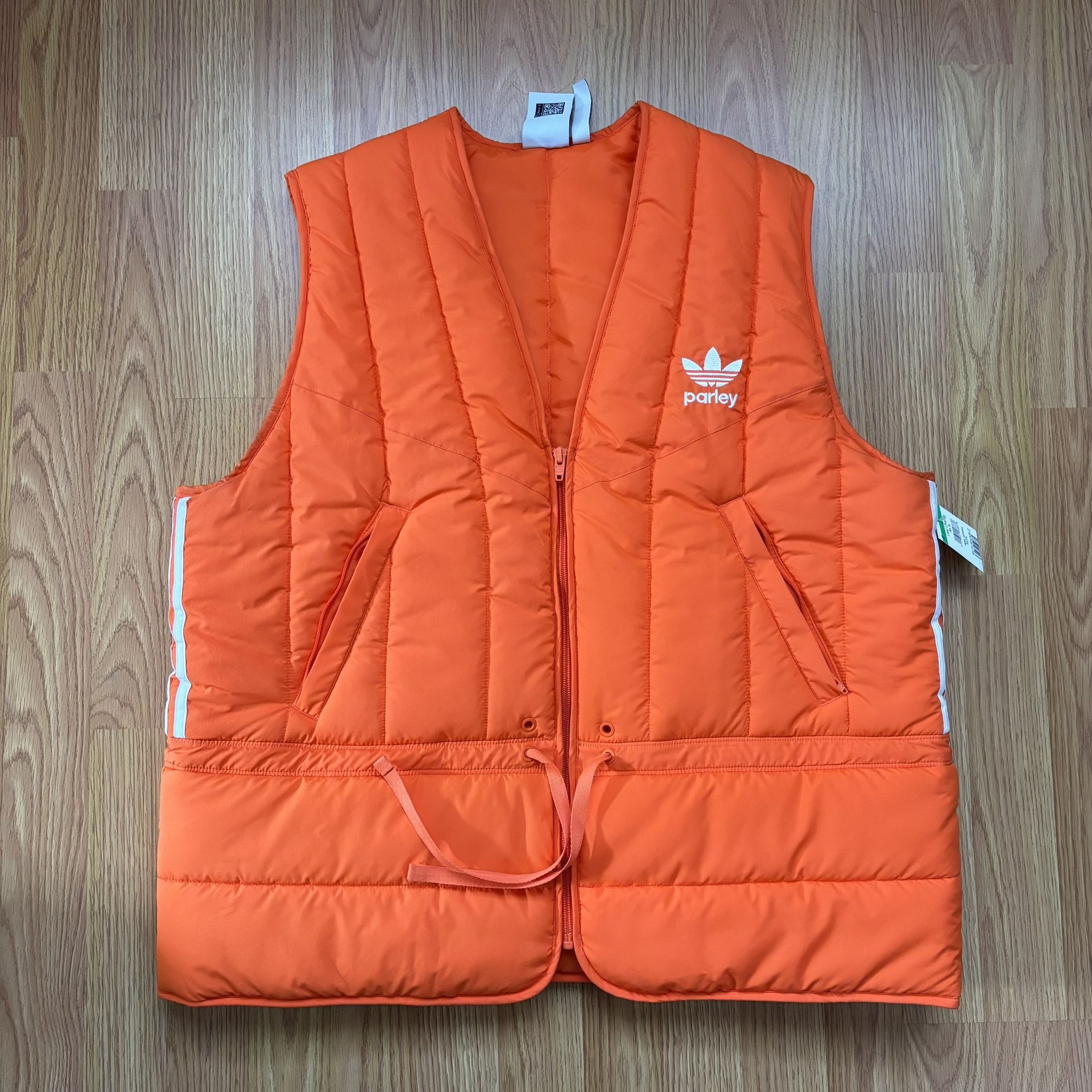 Adidas Orange Adicolor Parley Puffer Vest HM6750 ADULT SIZE LARGE New