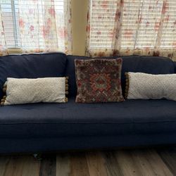  RC WILLEY Blue Couch with Loveseat