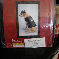 Zorro Dog Costume Size M