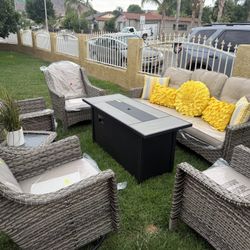 Brand New Patio Outdoor Furniture Set With Fire Pit