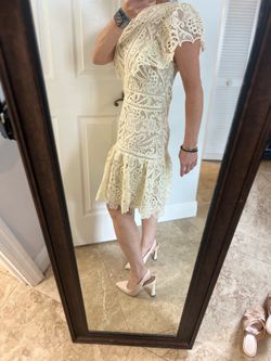 Express Lace Cream Dress