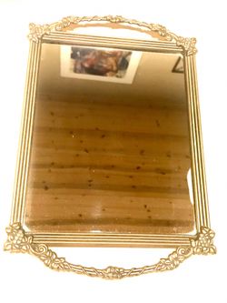 Gilt Metal Vanity Mirror