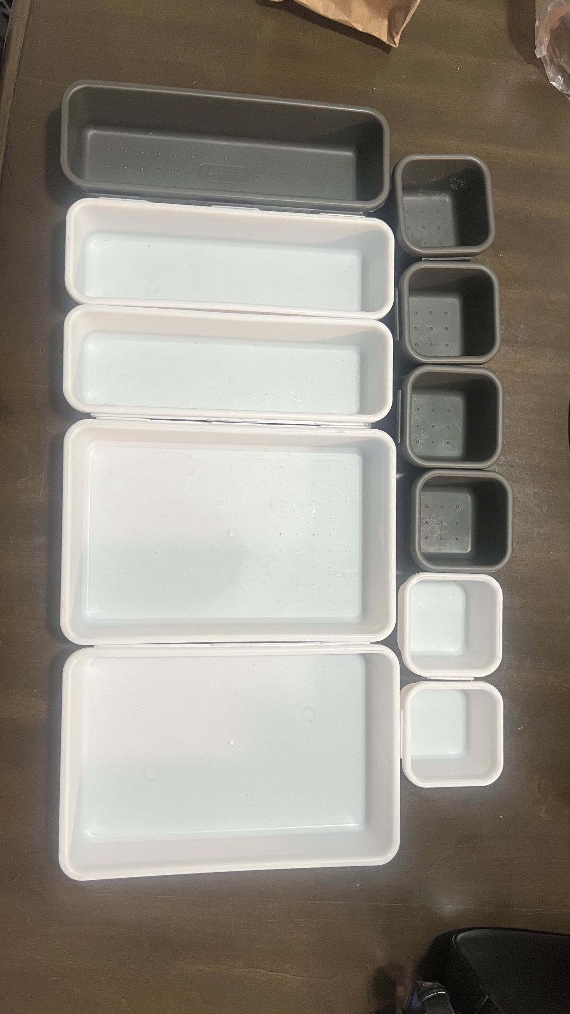 Plastic Interlocking Drawer Organized