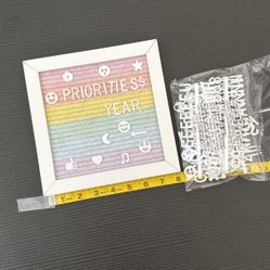 Colorful Felt Letter Board 8”x8”