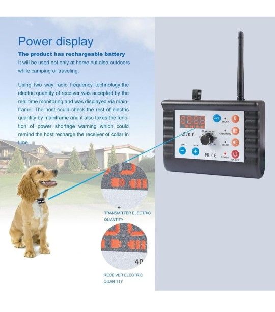 JUSTPET Wireless Fence Dog Training Collar Two Way Signal