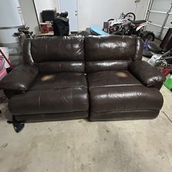 FREE brown leather couch !!!