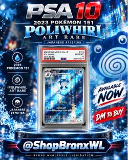 PSA 10 Poliwhirl Art Rare Japanese Pokémon Card