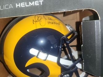 Marshal Faulk Full size speed Riddell helmet Beckett cert.