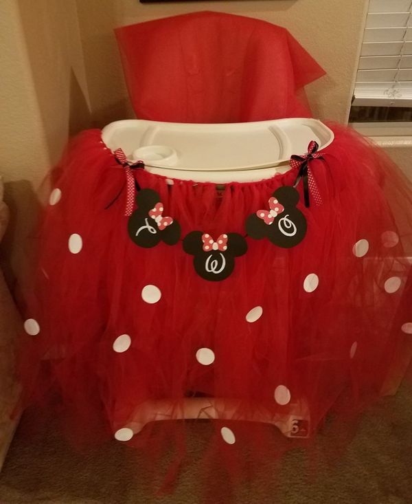 Minnie Mouse High Chair Tutu For In Las Vegas Nv Offerup