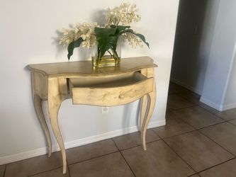French Provincial Console Table with Drawer