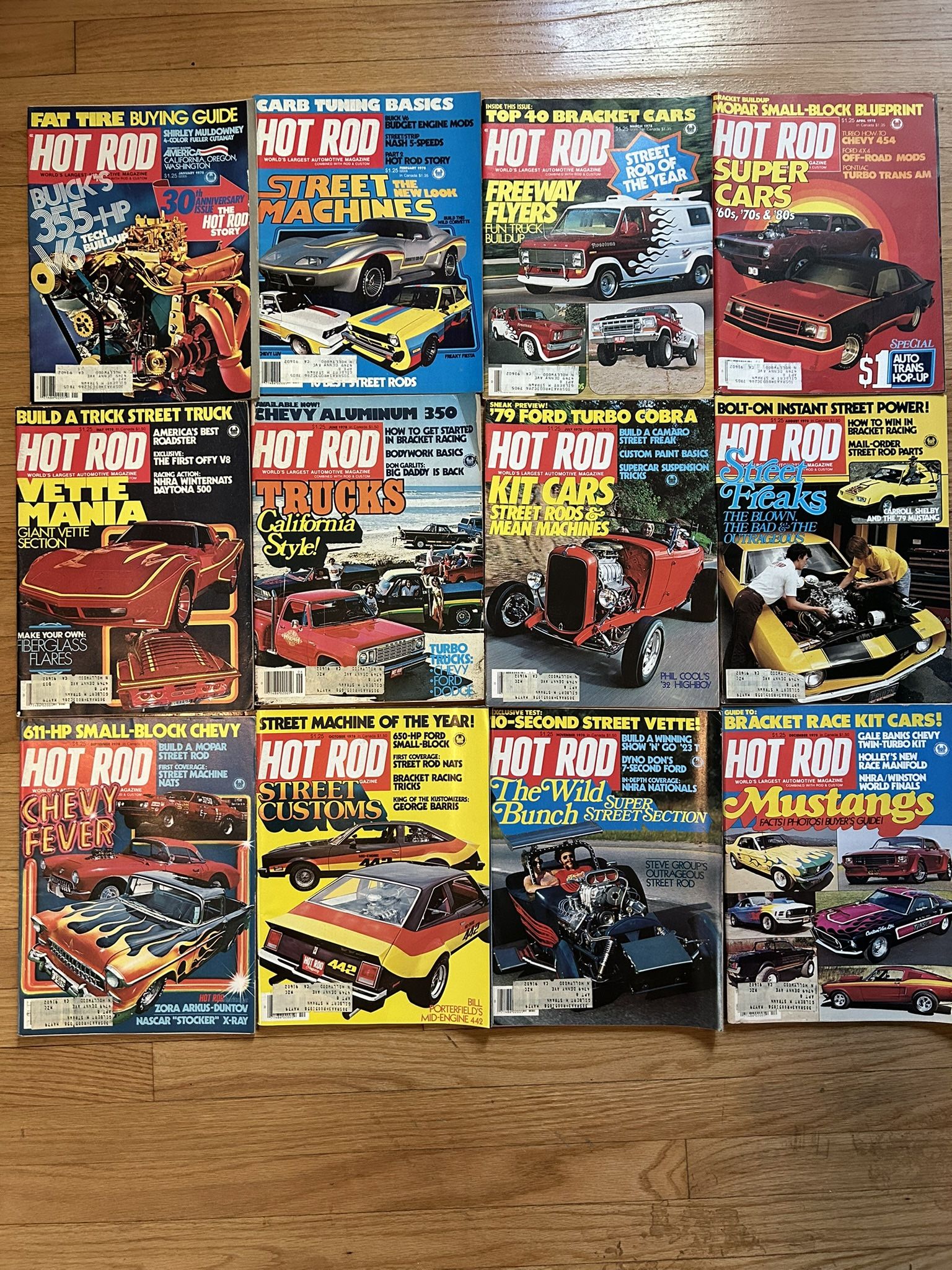 Vintage Set Of Hot Rod Magazine 1978