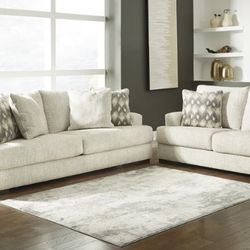 Caretti Parchment Living Room Set (Sofa, loveseat, Sectional options