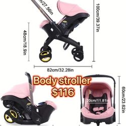 😀 Multi-Functional High Landscape Folding Baby Stroller,Compatible with Infant car seat Stroller,Lightweight, Compact, and Easy to Maneuver, Perfect 