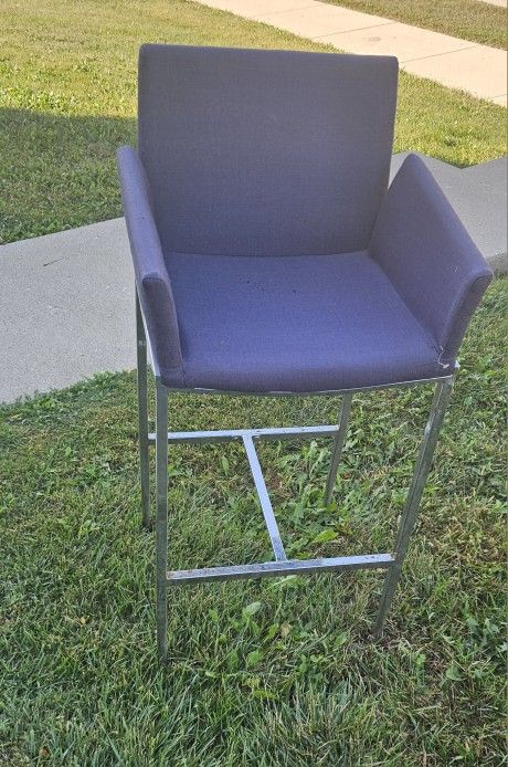 Bar Stool With Chrome Legs