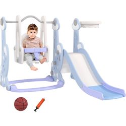 Kids Indoor Swing & Slide Set