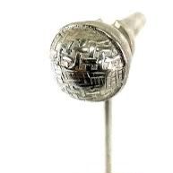  Pier 1 Aluminum Plated Microphone Statue