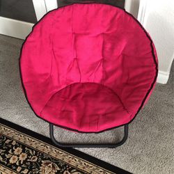 Large Super Soft Microsuede Saucer Chair pink 30 In
