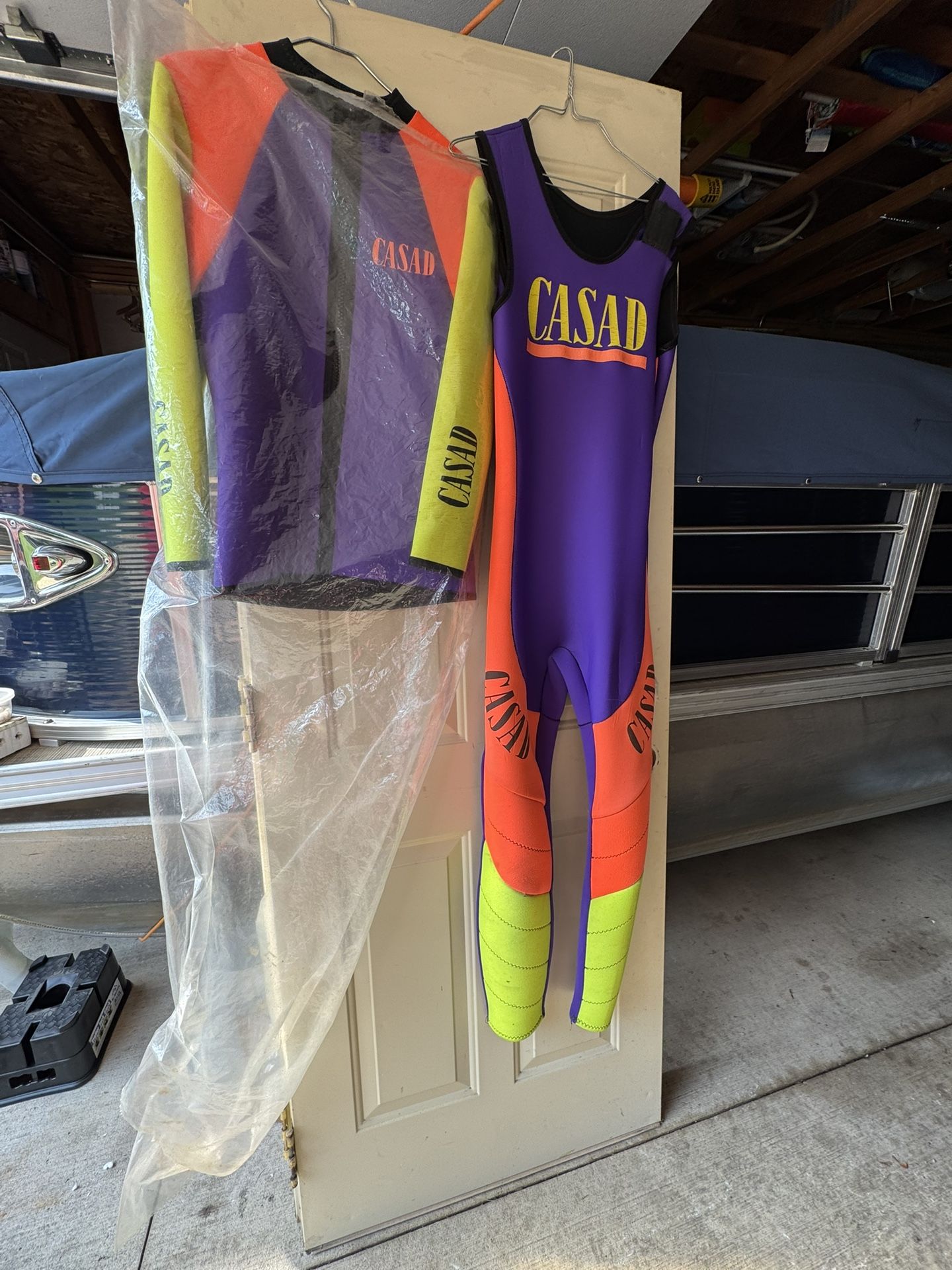 Full wetsuit and a Shorty wetsuit