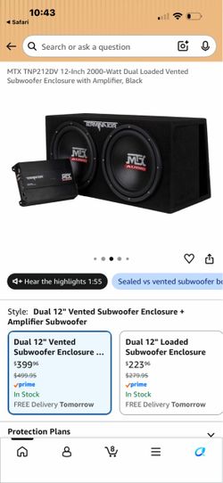 MTX Dual 12” subwoofers with Amplifier