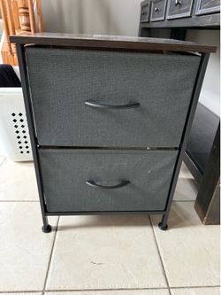 Nightstand with fabric drawers