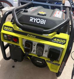 RYOBI 4500W Portable Gas Generator 212cc – 4500 Starting / 3600 Running Watts
