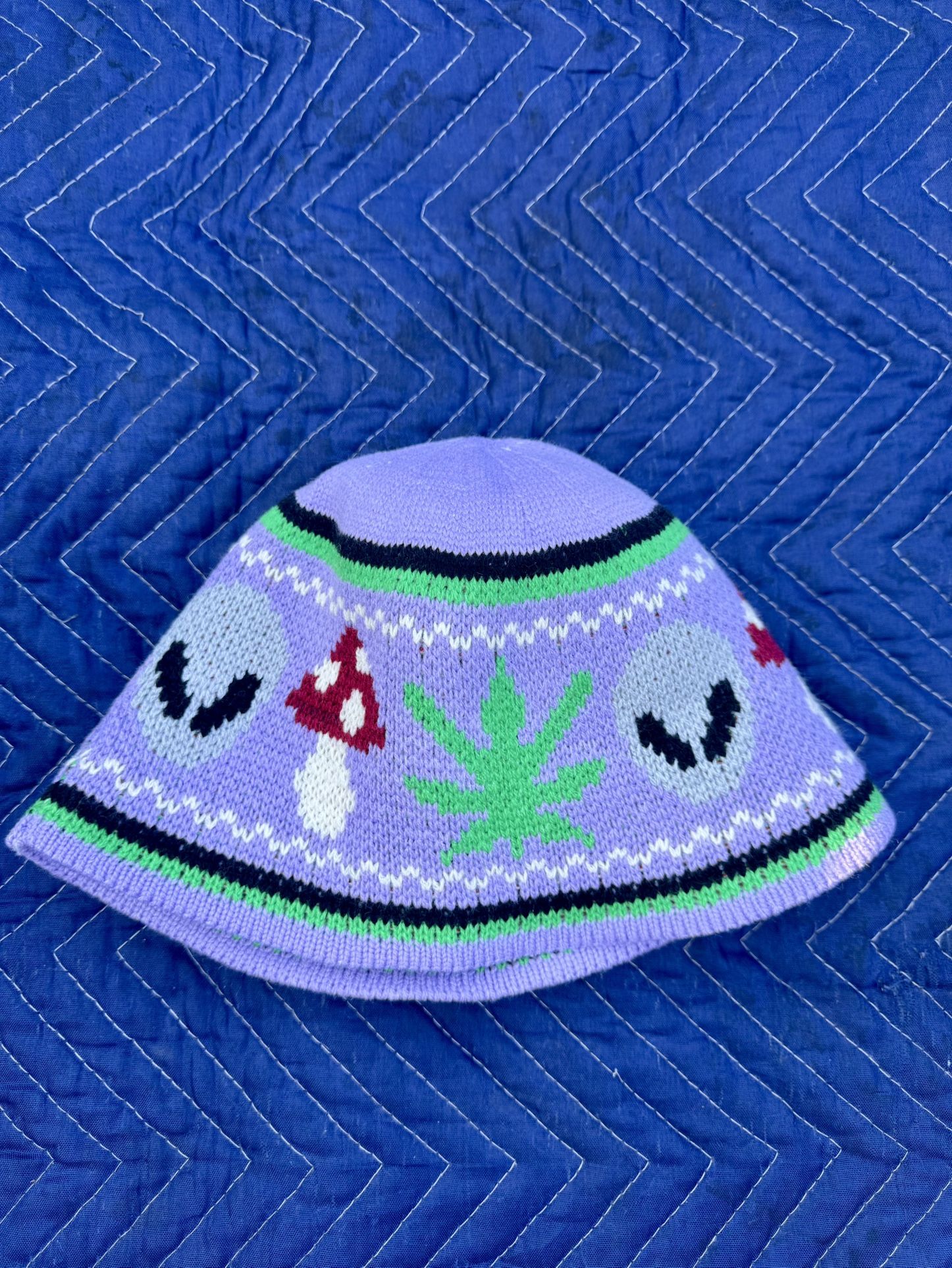 Crotchet Purple Bucket Hat